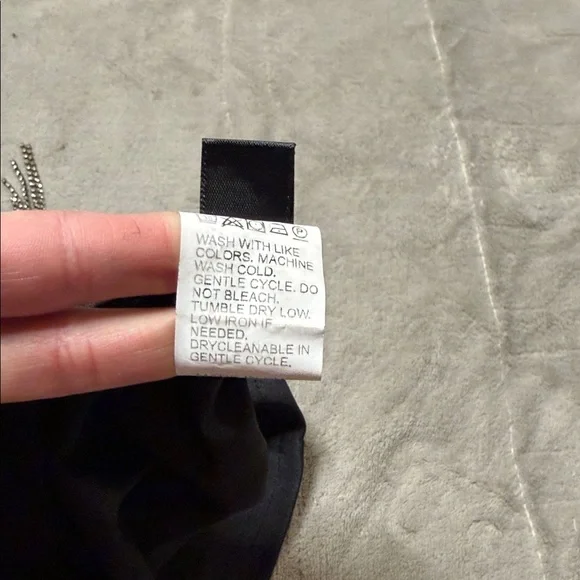 SHEIN Black Mini Dress with Silver Beaded Fringe - Picture 4 of 5